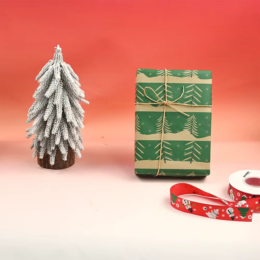 Grünes Weihnachts-Geschenkpapier für Weihnachten, Geburtstage, Hochzeiten und Partys, 1 Rolle - Bild 5