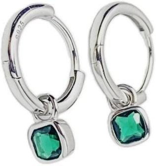 Wucifang Jewelry Ohrringe, Smaragd, Diamant, Kupfer, Weiß, Damen - Bild 1