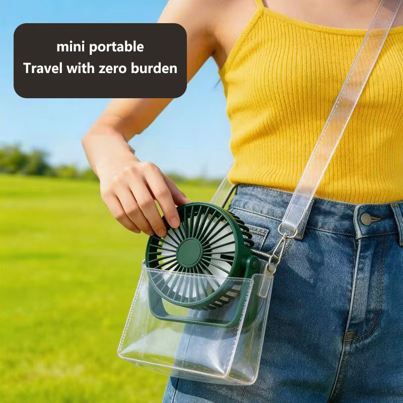Lenovo USB Schreibtischventilator Mini-Ventilator mit 360-Grad-Rotation in Weiß und Grün - Bild 5