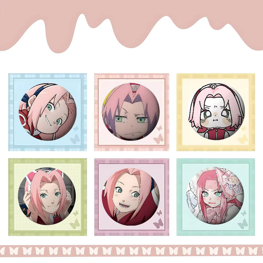 Naruto Anstecknadel, Brosche, Metall, S-Sakura H-Haruno Abzeichen - Bild 5