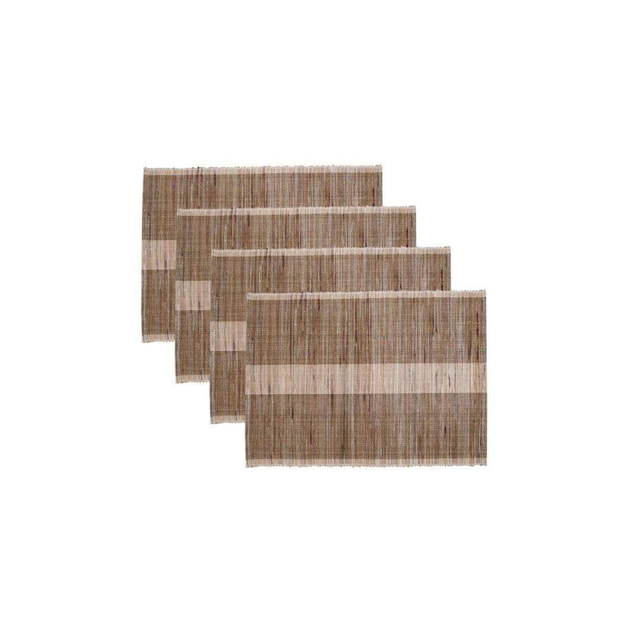 House Doctor Platzset Bols aus Wasserhyazinthe in Natur Braun, 4er Set, B: 48 cm, T: 35 cm - Bild 1