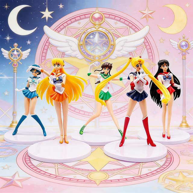 Bandai Sailor Moon, 5-teiliges Set, Actionfiguren, Puppen Spielzeug - Bild 1