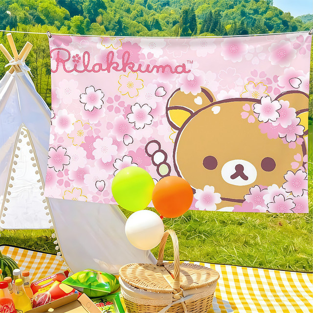 Rilakkuma Wandbanner von Warner Bros. in Multicolor als dekorative Flagge für Innen- und Außenbereiche - Bild 1