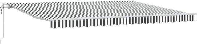 vidaXL Automatische Markise in Anthrazit und Weiß aus Aluminium und Polyester B/H: 450 x 300 cm - Bild 1