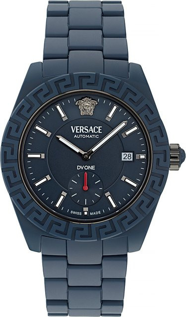 Versace Herrenuhr Automatik, Edelstahl, Blau, 43 mm, 5 ATM - Bild 1