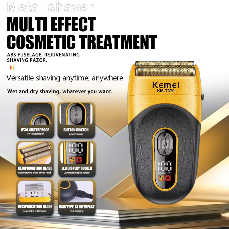 Kemei Folienrasierer Barttrimmer für Herren, KM-T370, wasserdicht - Bild 6
