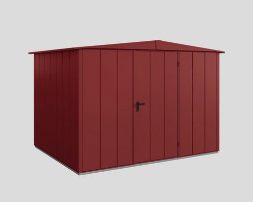 Ecostar Gerätehaus Elegant-S aus Metall in Rot mit B/H/T: 302,8 x 219,4 x 238 cm - Bild 1