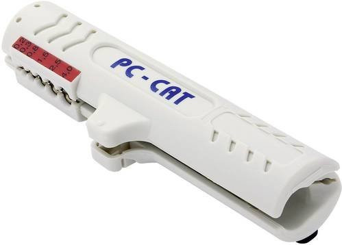 Jokari PC-Cat Abmanteler für Datenkabel und Rundkabel, Durchmesser 4,5 - 10,0 mm, Grau und Weiß - Bild 1