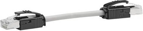 Hager HTG480H RJ45 Patchkabel Ethernet LAN in Grau, Länge: 0,20 m - Bild 1