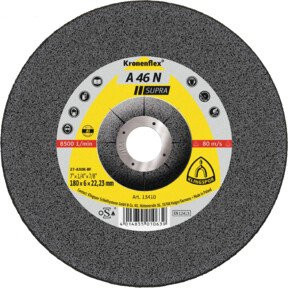 Klingspor A 46 N Schruppscheibe für Metall, Grau, Durchmesser: 180 mm, Breite: 8 mm, Bohrung: 22,23 mm - Bild 1