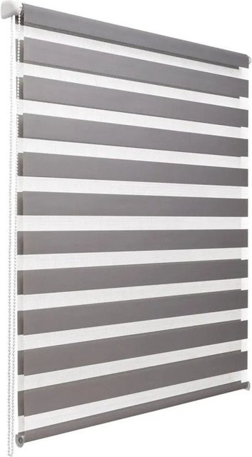 Sol Royal SolDecor DL2 Doppelrollo Day & Night aus Polyester, Grau, B: 130 cm, H: 150 cm - Bild 1