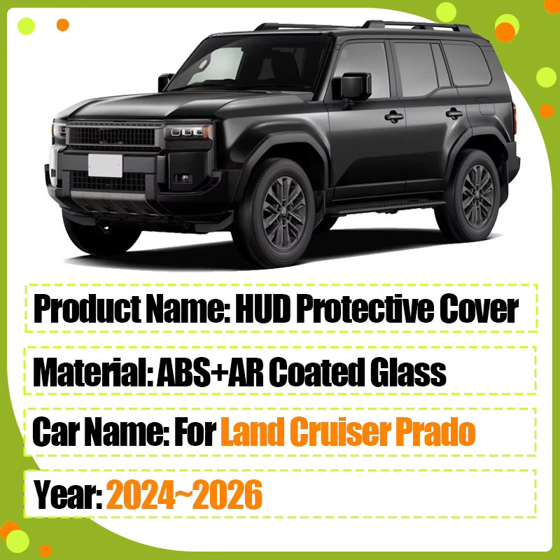 HUD Display Abdeckung für Toyota Land Cruiser Prado 250 J250 (2024-2026) Head Up Display Schutzfolie in Schwarz - Bild 2