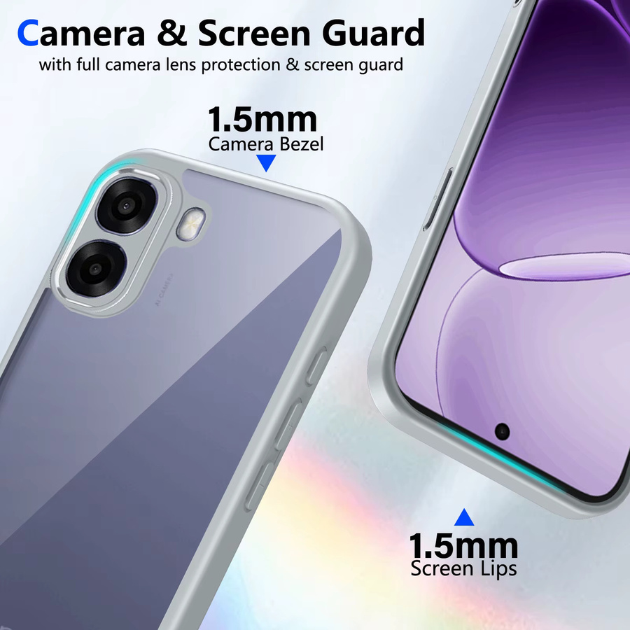 Oppo A6X Hülle Air Cushion Silikon Bumper Case in Transparent Matte für CPH2819 CPH2823 4G 5G - Bild 3