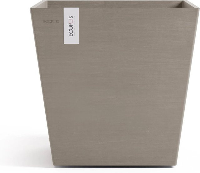 Ecopots Pflanztopf Rotterdam Blumentopf Braungrau B: 45,4 cm, T: 44 cm, H: 44 cm - Bild 1