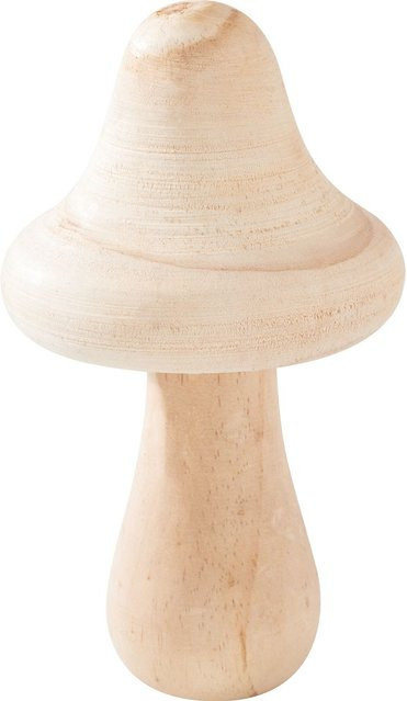 VBS Holz-Pilz zur herbstlichen Dekoration in Beige, Höhe: 14 cm - Bild 1