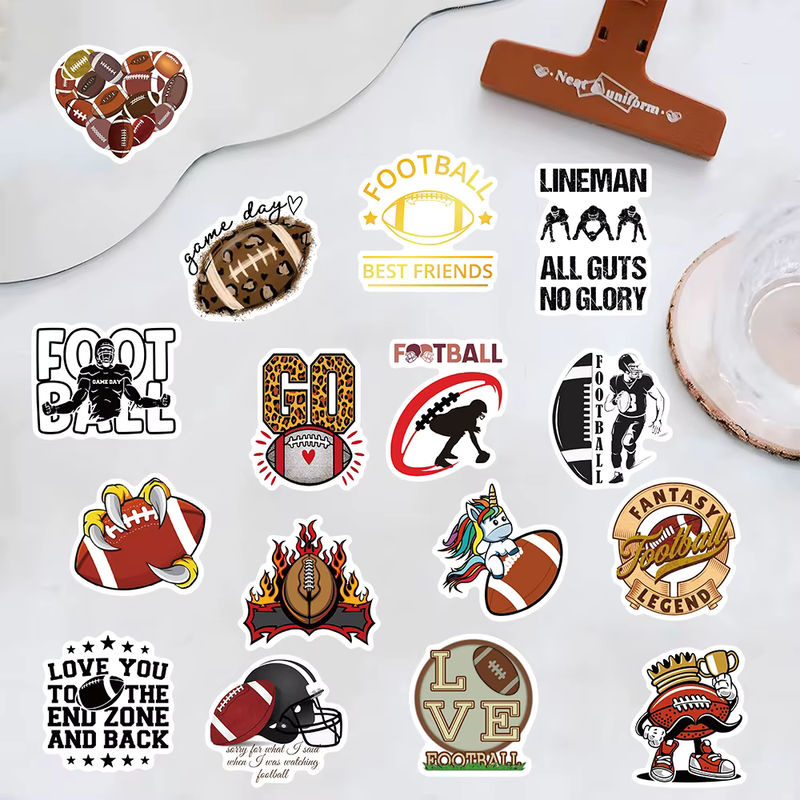 50 Stück American Vintage Rugby Aufkleber, wasserfeste PVC Graffiti Sticker für Laptop und Gepäck, mehrfarbig - Bild 4