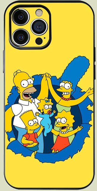 Simpsons Silikon Handyhülle für Apple iPhone 12 bis 17 Pro Max in Gelb - Bild 1