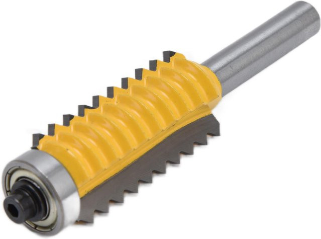 DQ-Industry-N Fingerzinken-Fräser aus 45# Stahl in Gelb mit 8mm Schaft - Bild 1