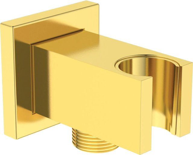 Ideal Standard Brausehalter Idealrain Atelier eckig mit Anschluss in Brushed Gold, Wandmontage - Bild 1