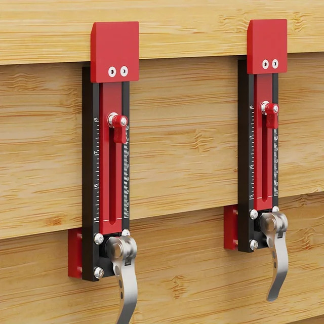 Allsome Gecko Gauge Abstellgleis Montage Kit 2er Set mit Dual-Scale Metrisch und Imperial in Rot und Schwarz - Bild 1
