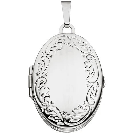 Colfem Medaillon Anhänger, 925 Silber, oval, Unisex - Bild 1