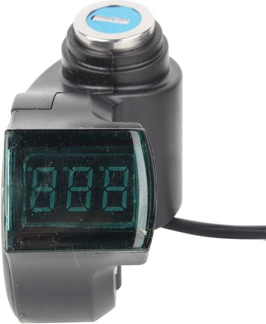 Fishine Gashebel-Voltmeter mit grüner digitaler Spannungsanzeige und Sperre für E-Bike, Roller und Dreirad in Grau - Bild 1