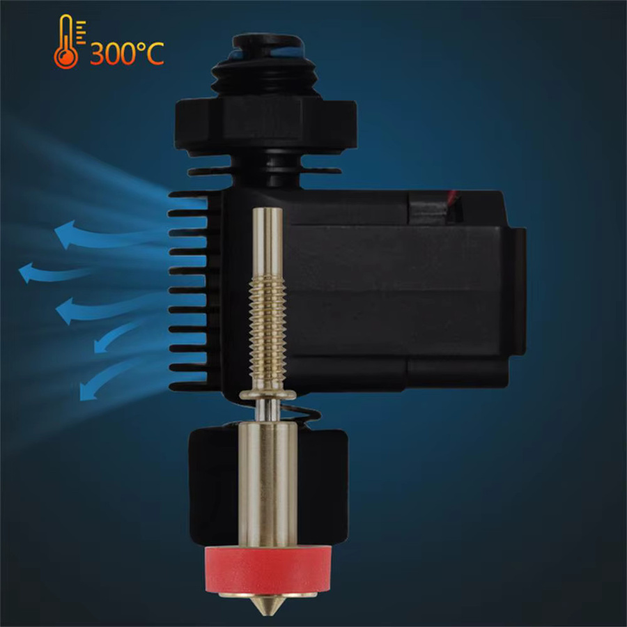 4er-Set E3D Klon All-in-one Bimetall Düsen mit Heatbreak aus Messing und Titan für E3D Hotend Extruder, Durchmesser: 0,25 mm, 0,4 mm, 0,6 mm und 0,8 mm - Bild 2