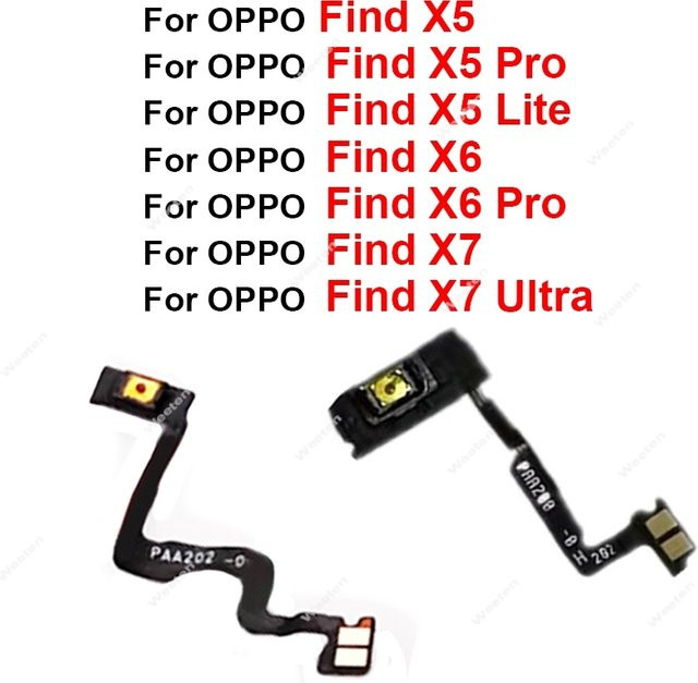 Power Volume Flex Kabel für OPPO Find X5 Pro Lite, Find X6 Pro und Find X7 Ultra in Schwarz - Bild 1