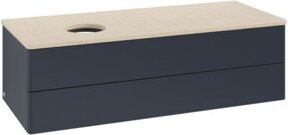 V&B Waschtischunterschrank Antao mit Beleuchtung, Blau lackiert, B/T/H: 120 x 50 x 36 cm - Bild 1