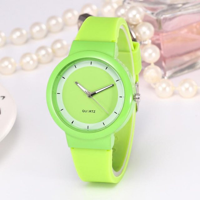 Zorioneko Armbanduhr, Quarz, Analoguhr, Silikon, Grün, Unisex - Bild 1