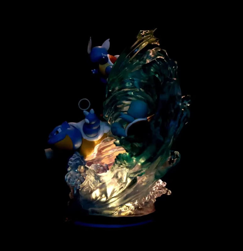 Bandai Pokemon Action Figur Squirtle und Blastoise Evolution Version in Blau, Höhe: 26 cm - Bild 4