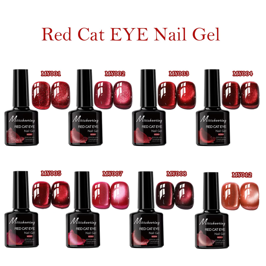 Misscheering Gel-Nagellack, roter Rubin, glänzend, Unisex - Bild 6