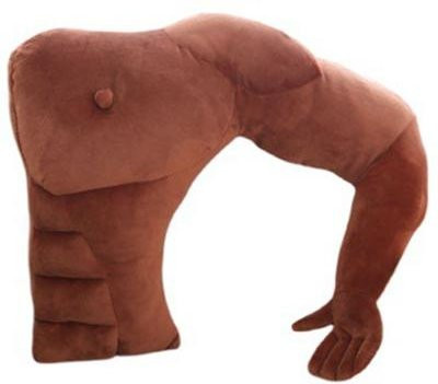 SUNJOY HOUSE Kuschelkissen in Armform als Brustkissen für Nacken und Schultern, braun, 45 cm - Bild 1