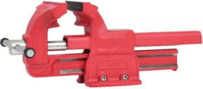 KS Tools Schraubstock ohne Rundteller in Rot aus Stahl, Spannweite: 125 mm - Bild 1