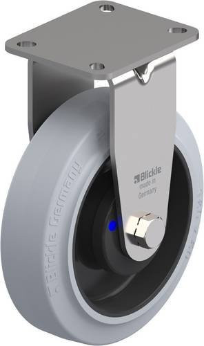 Blickle Bockrolle BX-POEV 160XKA-1-SG in Schwarz-Grau aus Edelstahl mit 160 mm Rad-Durchmesser und 300 kg Tragfähigkeit - Bild 1