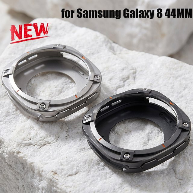 OAKCHARM Schutzgehäuse für Samsung Galaxy Watch 8 44mm, Zinklegierung, Weiß - Bild 1