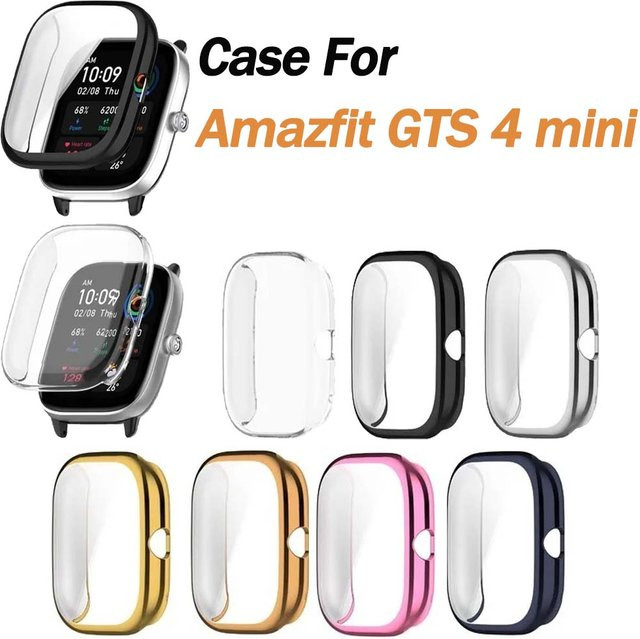 Huami Schutzhülle mit Displayschutzfolie, transparent, Amazfit GTS4 mini - Bild 1
