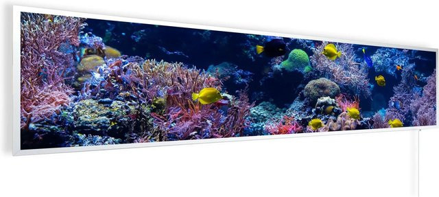 Könighaus Infrarotheizung Panorama Buena Vista Tiefsee in Blau und Weiß, B: 120 cm, H: 30 cm, T: 30 cm - Bild 1