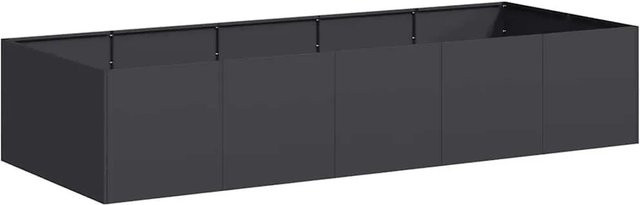 vidaXL Pflanzgefäß Hochbeet aus Stahl in Schwarz B: 200 cm, T: 80 cm, H: 40 cm - Bild 1