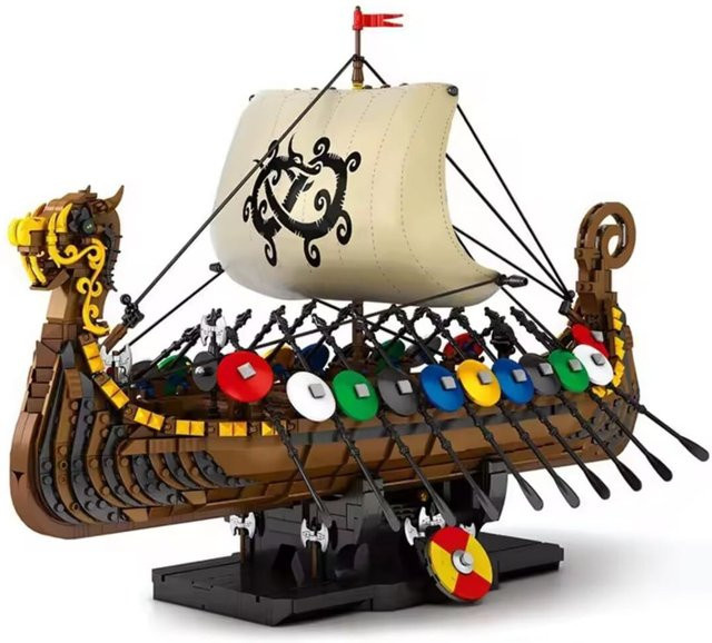 Reobrix Wikinger Schiff Klemmbaustein Modell 2547 Teile ab 14 Jahren - Bild 1