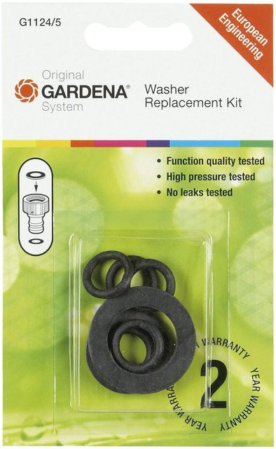 Gardena SB-Dichtungssatz für Tap Connector aus Kunststoff und Gummi mit 1 Flachdichtung und 3 O-Ringen - Bild 2