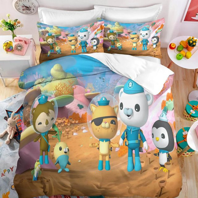 Octonauts Barnacles Bettwäsche-Set mit Bettbezug und Kissenbezug für Kinder, Mehrfarbig, B/H: 228 x 228 cm - Bild 1