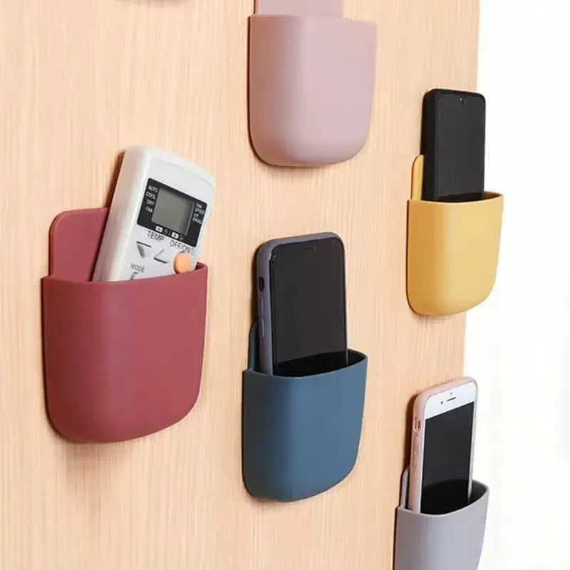 Multifunktionale Wandmontierte Aufbewahrungsbox aus Kunststoff in Gelb für Telefon, Fernbedienung und Klimaanlagen-Controller, B/H/T: 11,5 x 8,0 cm - Bild 2