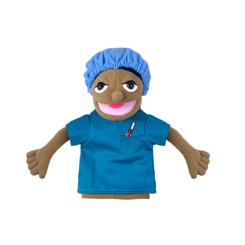 Cartoon-Berufsserie Handpuppe Plüsch, Arzt, Polizist, Krankenschwester, Lehrer - Bild 2