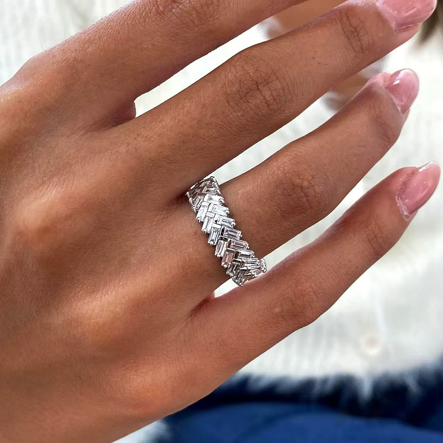 BXINY Moissanit-Ringe, 925 Silber, Diamant, Damen und Herren - Bild 3
