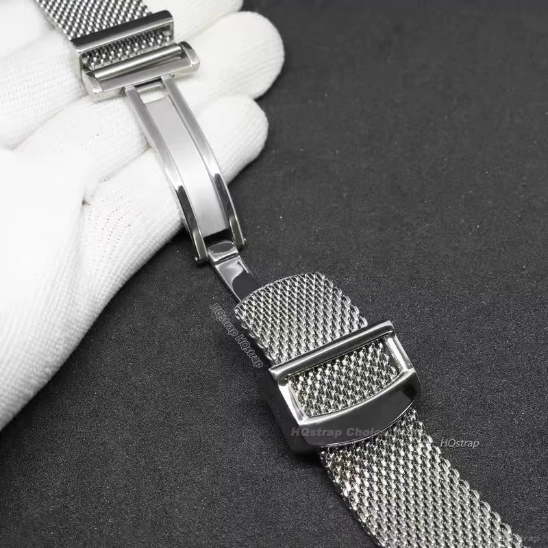 HQstrap Uhrenarmband Edelstahl, Milanese Mesh, Silber, Herren, 20 mm 22 mm - Bild 4