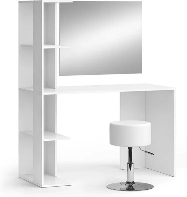 Vicco Schminktisch Tower Weiß mit Spiegel und Hocker, B/T: 122 x 55 cm - Bild 2