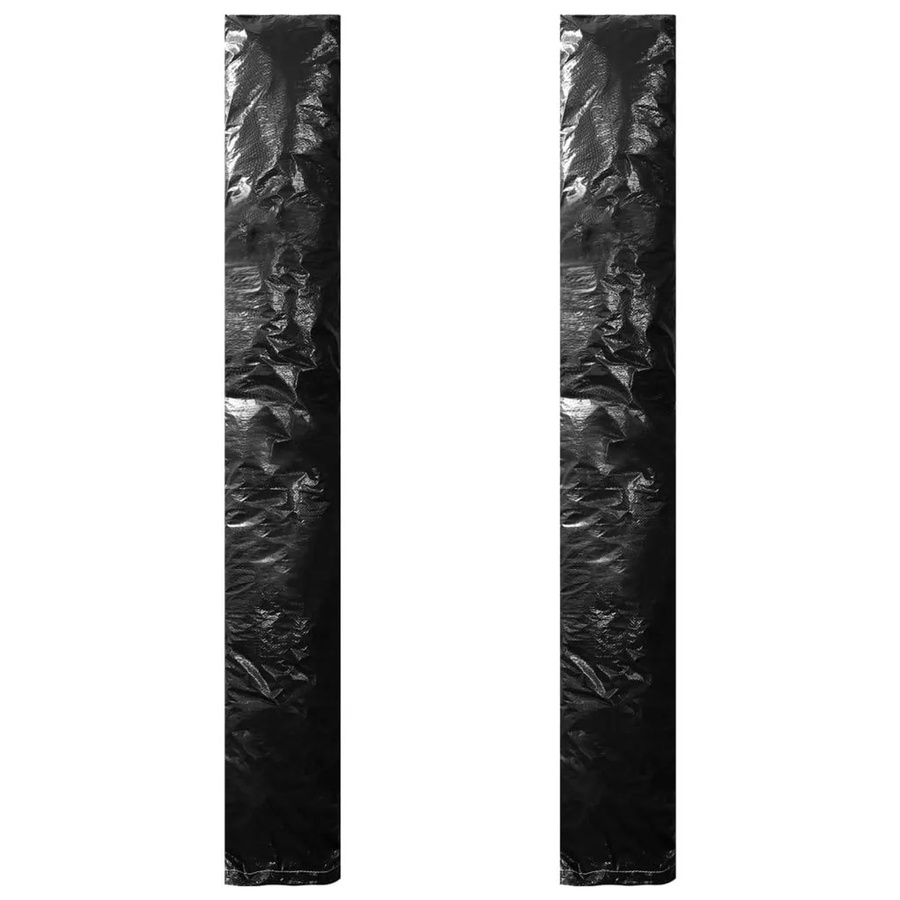 vidaXL Sonnenschirm-Schutzhüllen 2er-Set Schwarz mit Reißverschluss aus PE, Durchmesser: 200 cm - Bild 2