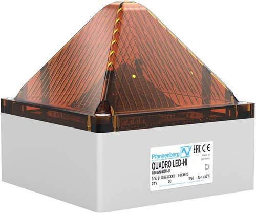 Pfannenberg Signalleuchte QUADRO LED HI 90-253 AC AM 21108644000 Orange mit Blitzlicht, Blinklicht und Dauerlicht 230 V/AC - Bild 1