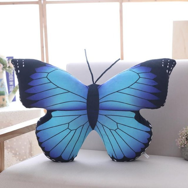 Yiran toy Buntes Schmetterlings-Stofftier als dekoratives Kissen für Sofa und Kinderzimmer, Mehrfarbig, B/H: 30 x 40 cm - Bild 1